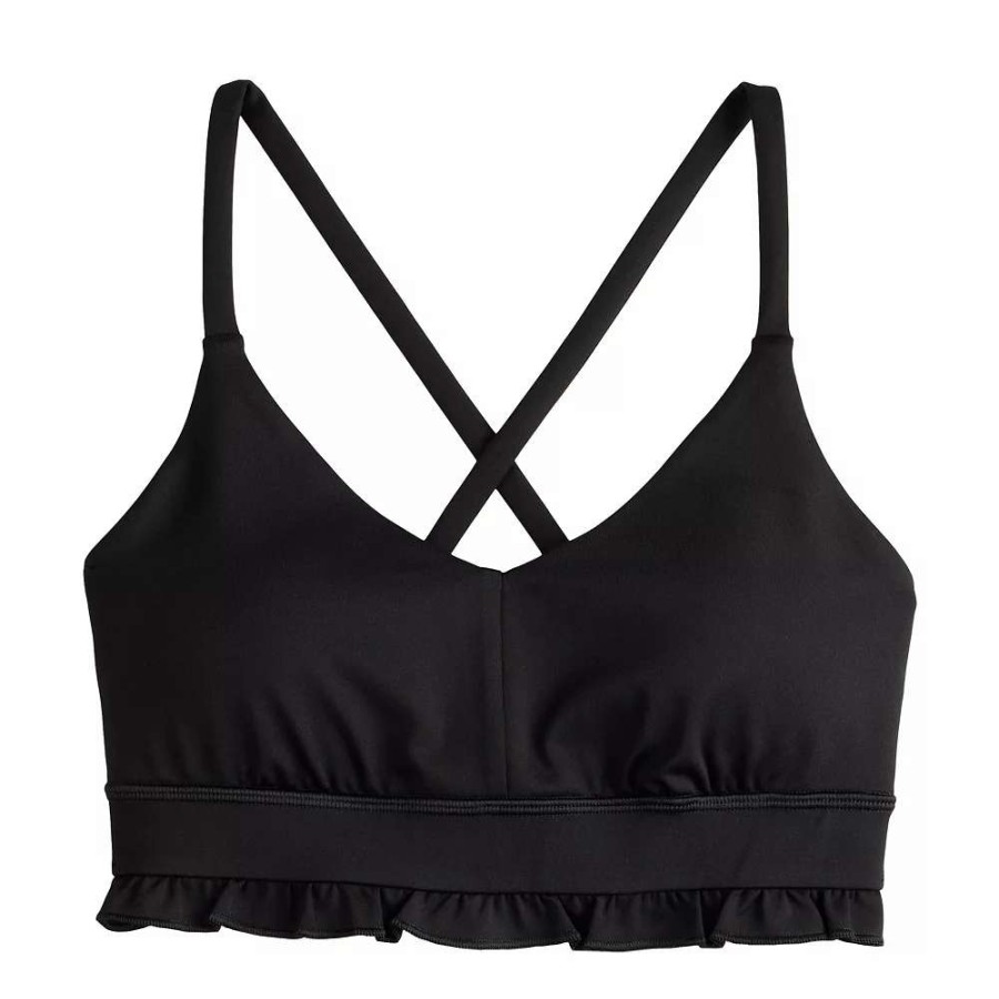 Bras * | Tek Gear Twist Back Ruffle Bra