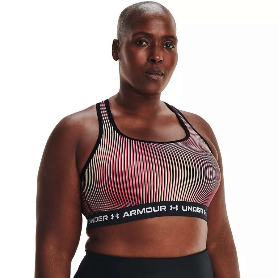 Bras * | Plus Size Under Armour Crossback Medium-Impact Sports Bra