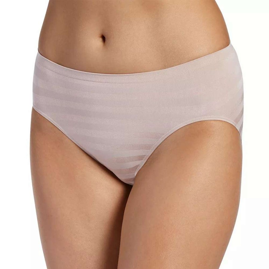 Panties * | Women'S Jockey Comfies Matte & Shine Seamless Hi-Cut Panty 1306