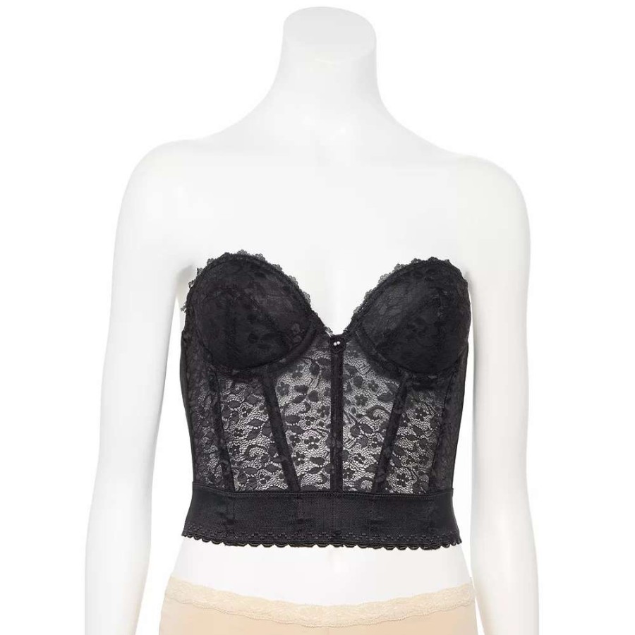 Lingerie * | Carnival Bras: Lace Low Plunge Strapless Longline Bra 213