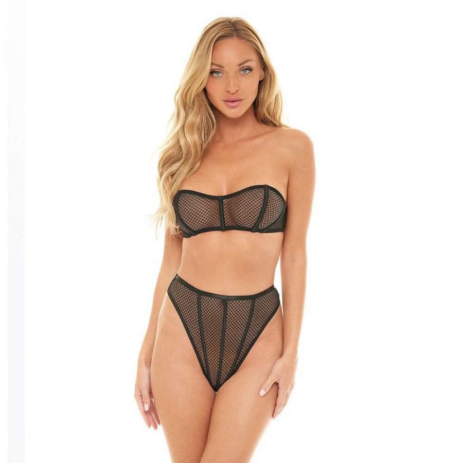 Lingerie * | Women'S Oh La La Cheri Athena 2-Piece Strapless Bra & High-Waisted Thong Panty Set