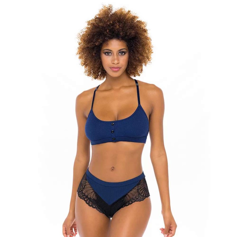 Lingerie * | Women'S Oh La La Cheri Claribel Lace-Trim Bralette & Boyshorts Set Ln-11580